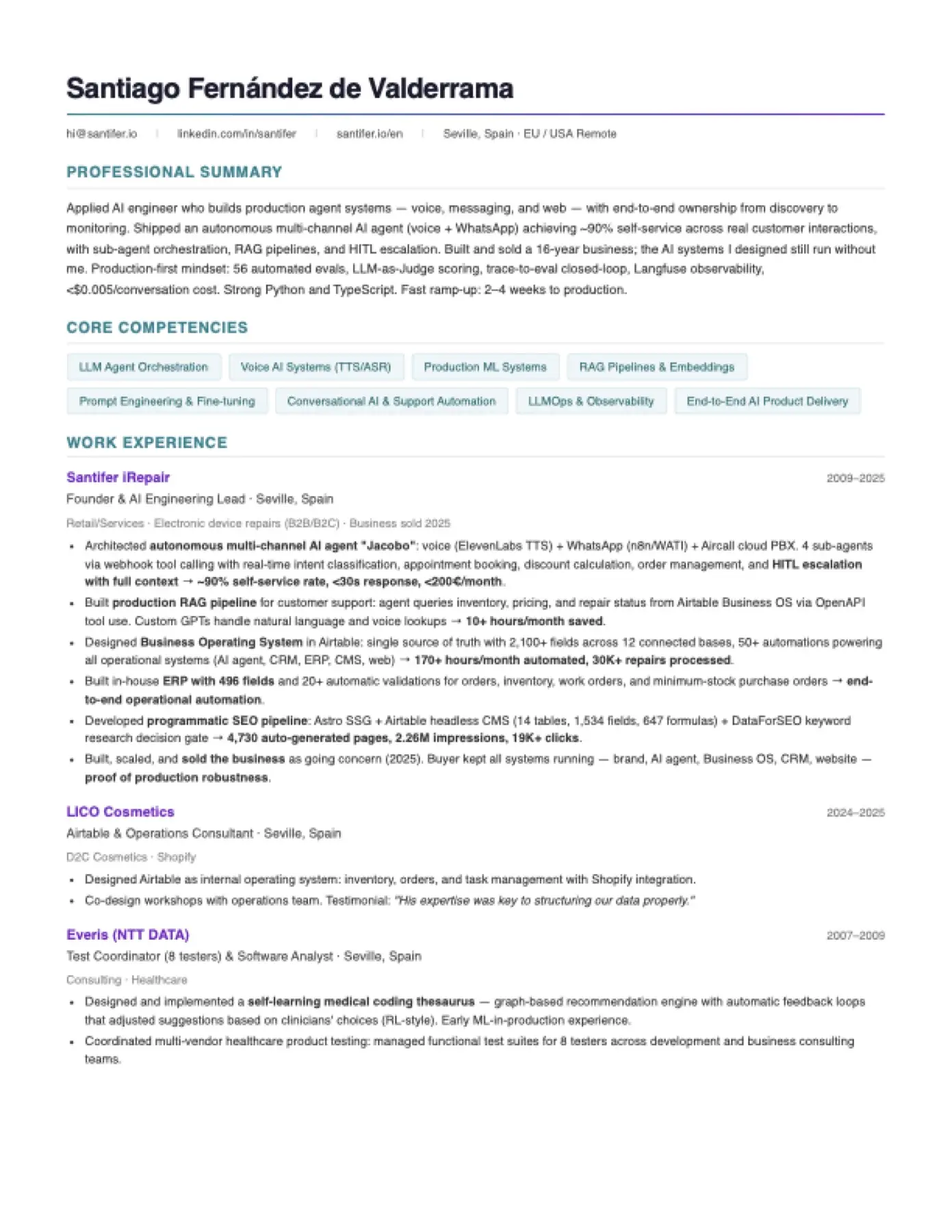 Personalized CV for Wave: rewritten summary, competencies adapted to Voice AI + Multi-Agent, bullets reordered by relevance
